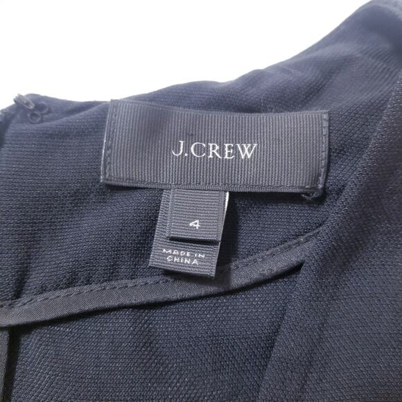 J. Crew Black Jumpsuit Women size 4 Sleeveless V-Neckline - Picture 3 of 15